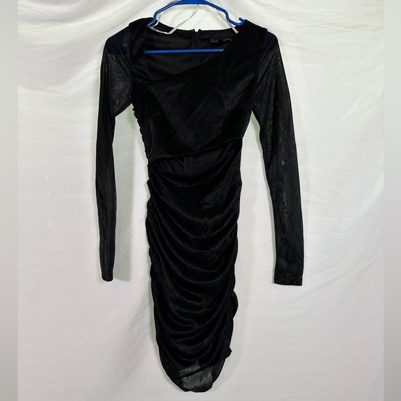 Lulus Night at the Club Black Metallic Cutout Bodycon Mini Dress - Picture 4 of 7